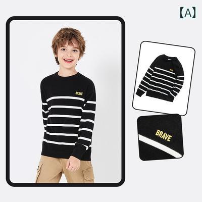 子供服　セーター　ニット バラ ボーイ セーター 2024 子供服 子供用 秋冬服中大 薄手 コットンセーター