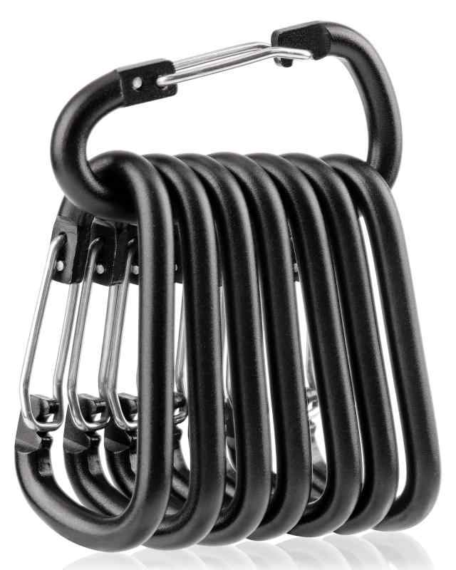 Go Pal GP01 小型 カラビナ アルミ合金 軽量 カラビナ アウトドア 釣り ブラック