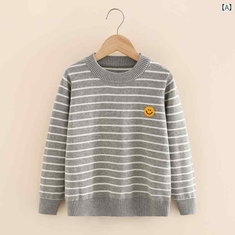 子供服　セーター　ニット 【 薄手 セーター】 100 % コットン 春秋 男の子と 女の子 ニット セーター ..