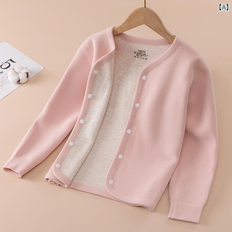 子供服　セーター　ニット 子供用 カーディガン セーター 春秋用 裏起毛 暖かい ベース コート 男の子と 女の子 ウール ベビー ニットのサムネイル