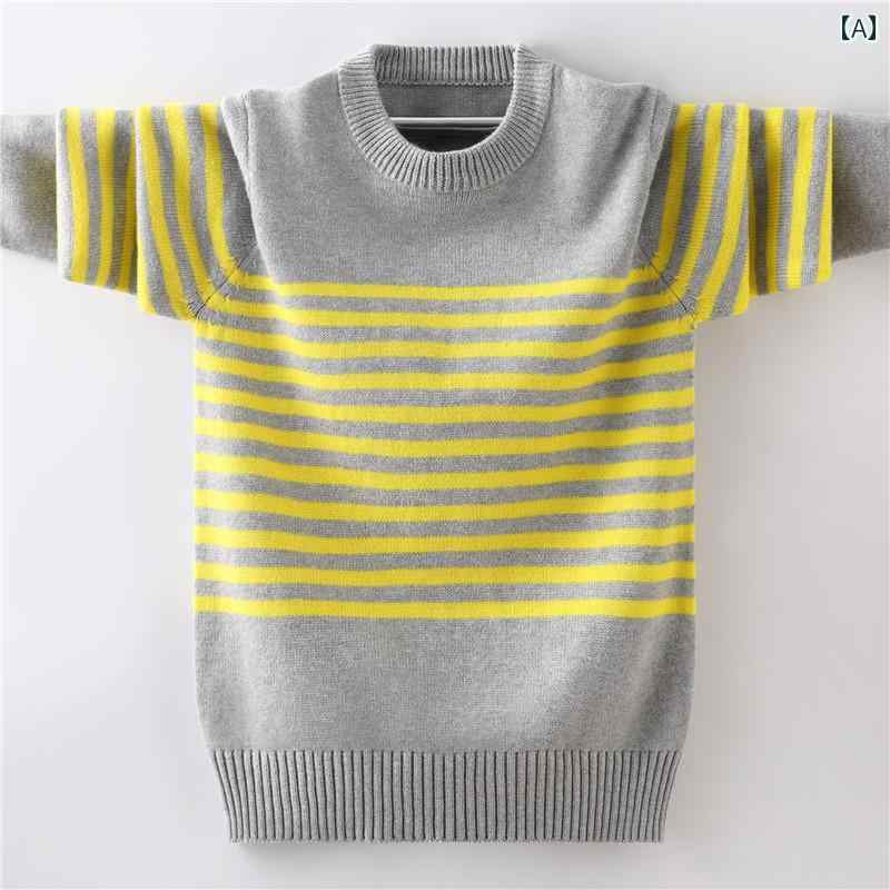 子供服　セーター　ニット 男の子 セーター 春秋 薄手 2025な 綿の 底 シャツ中大 子供用 ニット スト..