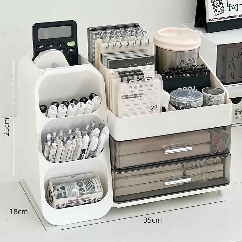 収納 ボックス　引き出し デスク トップ 収納 ボックス 引き出し 式 学生 オフィス 文房具大容量 ラッ..