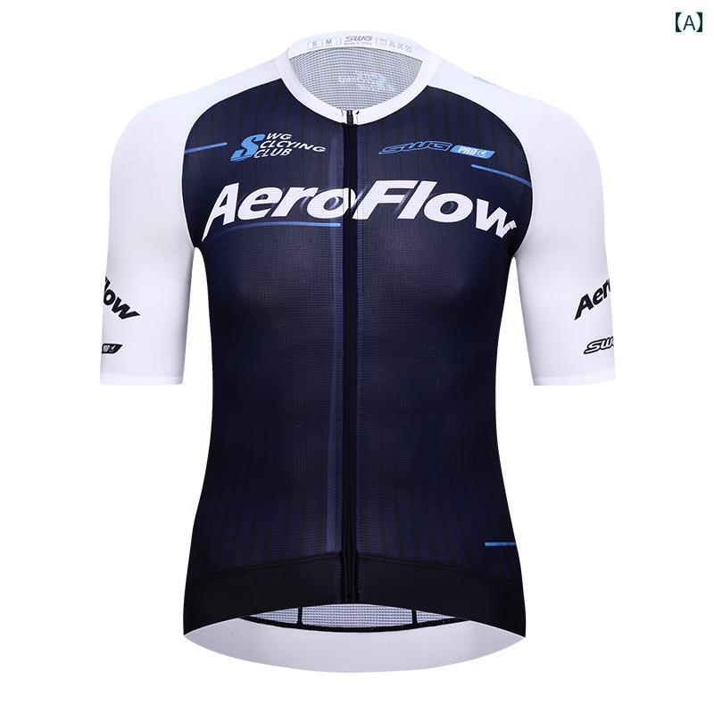 サイクリング ウェア スーツ SWG Mingsheng 夏用 メンズ サイクリング スーツ ロード バイク 競技用 通気性 半袖 トップ ジャンプスーツ