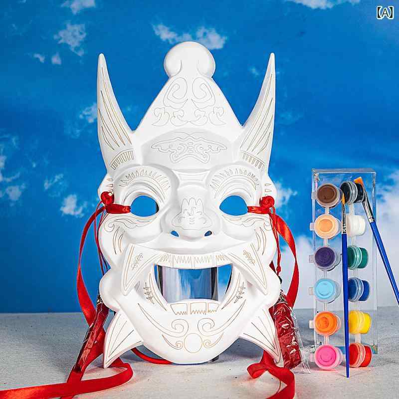 仮面　パーティ　コスプレ チャイナ風 貴 州 省 無形 文化 遺産 カラー 絵画 マスク 装飾 舞台 小道具 パフォーマンス 顔 着用 旅行 写真 撮影 ヌオ オペラ(3)