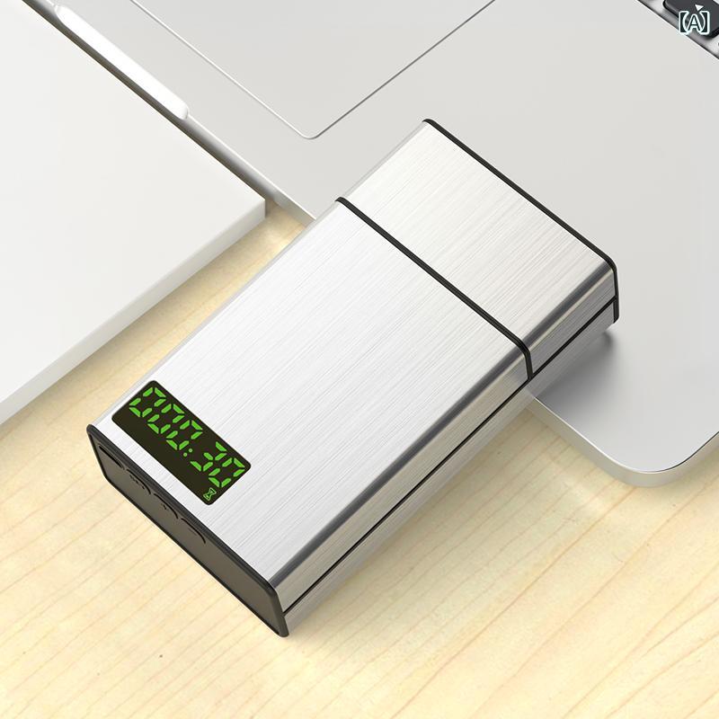 タバコ ケース シガレット スマート タイマー タバコ ボックス 禁煙 アーティファクト 電子 20 パック アルミ 合金大容量 メンズ レディース ポータブル