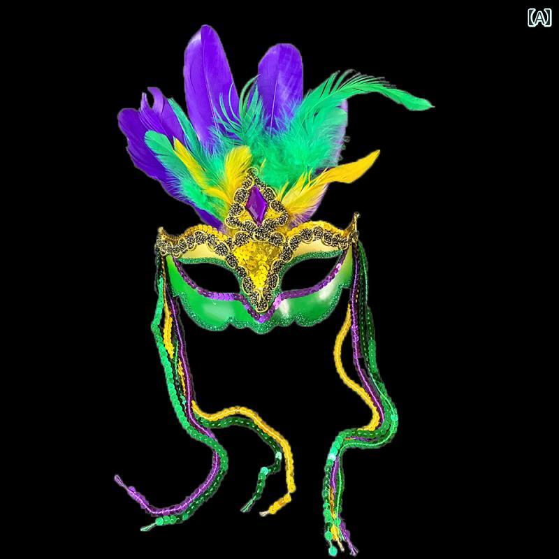 仮面　パーティ　コスプレ 仮面 舞踏 会用 青い 孔雀の 羽の マスク 半面 大人 子供用 プリンセス ドレス アップ 小道具(3)