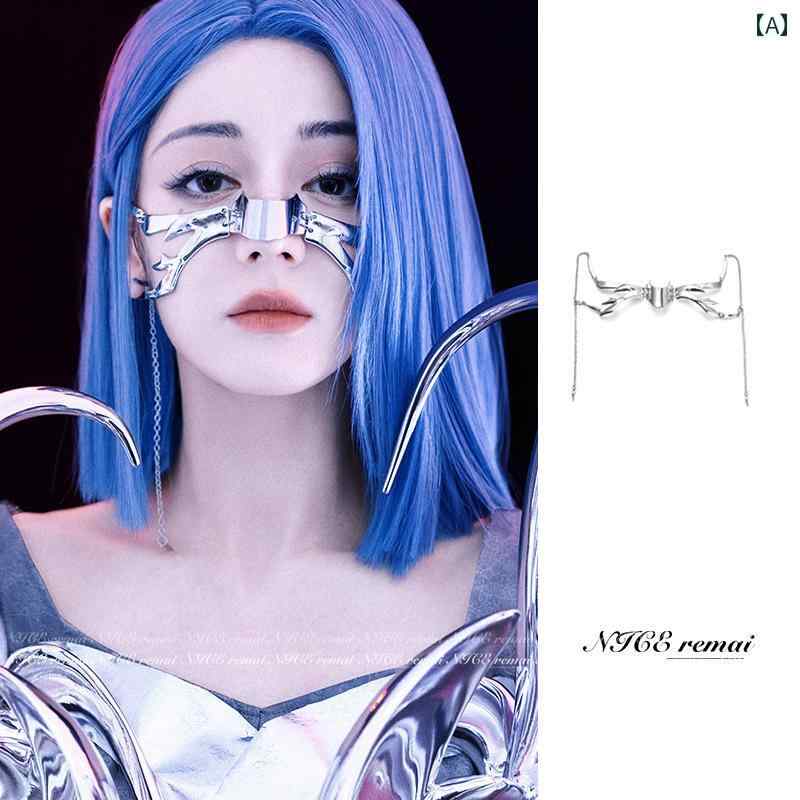 仮面　パーティ　コスプレ レバの 同じ サイバー パンク メタルマスク エイリアン 未来 機械 象徴 メン..