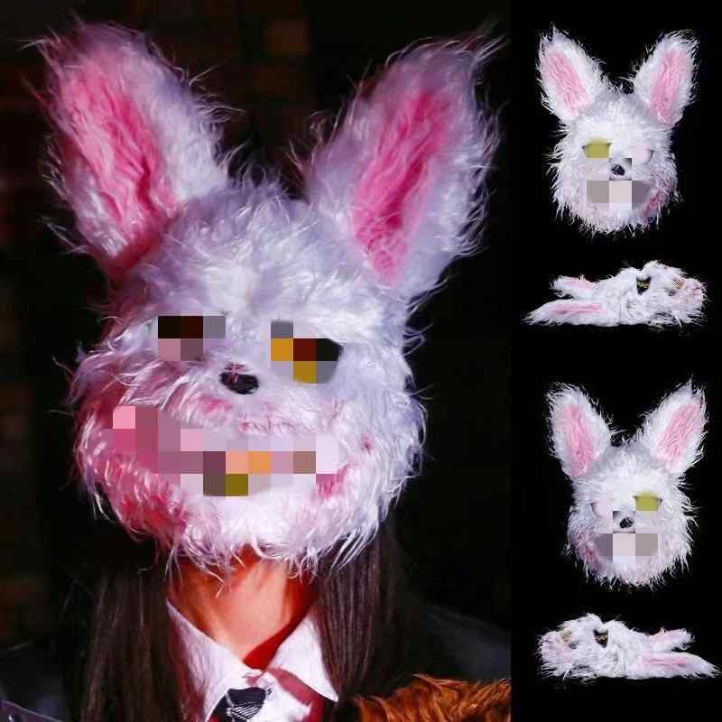 仮面　パーティ　コスプレ ハロウィンマスク 梨 泰 院 ウサギ 動物 ぬいぐるみ マスク サイバー パンク クール ホラー コスチューム 小道具(3)