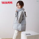 ダウン ベスト レディース YaYa 2024 ダウン ジャケット ベスト ウエスト コート レディース 秋冬 アウター ゆったり ショート