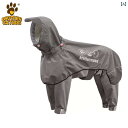 犬用 レインコート ペット用 調節可能 犬用 レインコート フル カバー 中型 大型 接着 式 四 足 フード付き ペット 服 /