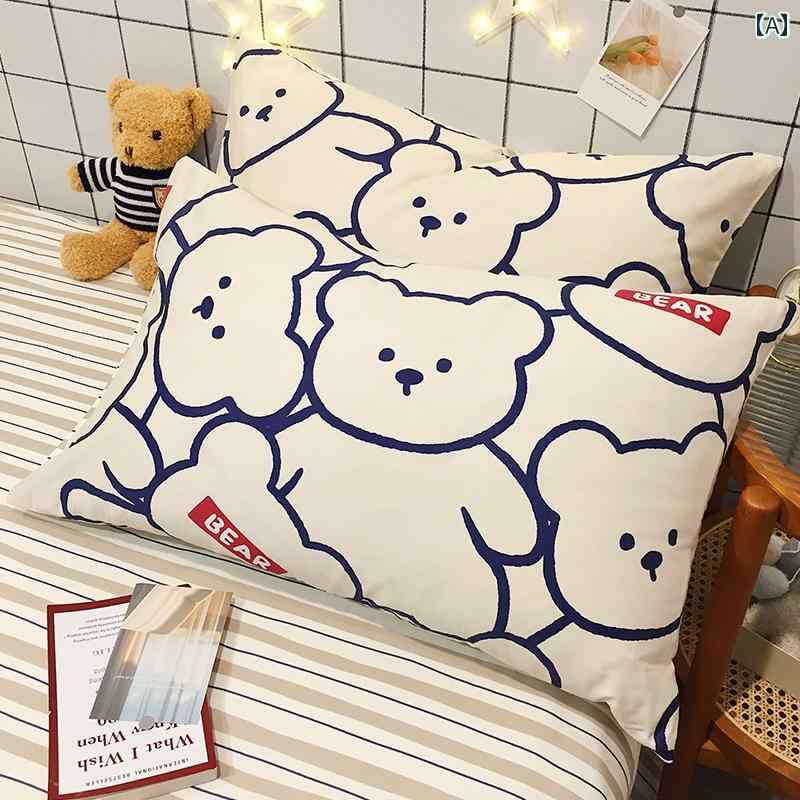 枕　カバー かわいい 綿 枕 カバー 1 組 100 %の 夏用 子供用 男の子用 シングル 芯 ライナー