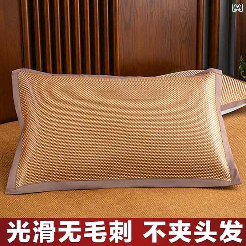 枕　カバー 夏用 マット 枕 カバー 48 cmx 74 cm 1 組 2枚 セット 夏 用 冷感 シングル ホーム 大人用