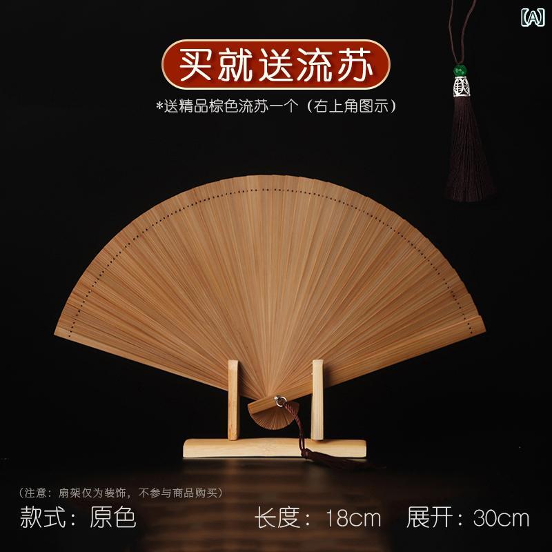 扇子　和風 すべて 竹製の 扇子 チャイナ風 ミニ レトロ チャイナ ドレスの 小さい 夏の ポータブルな ..