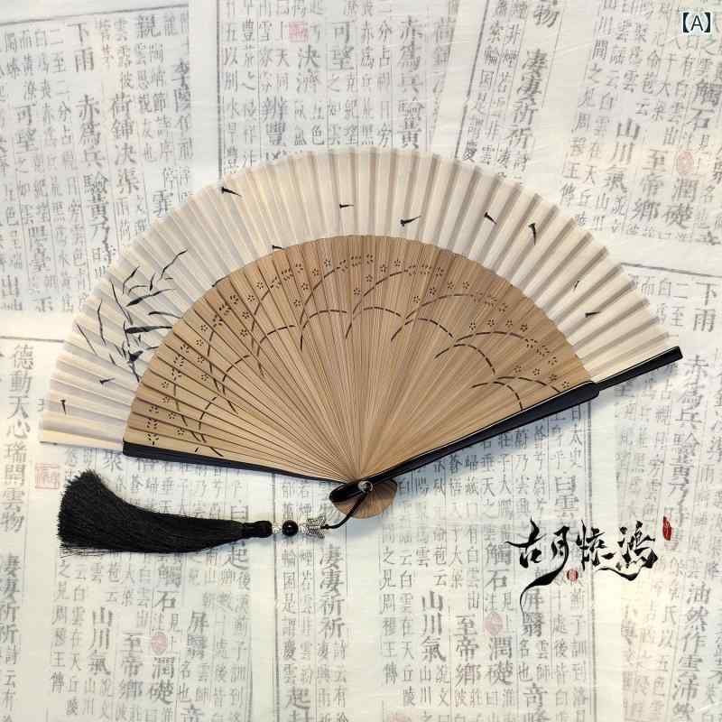 扇子 和風 チャイナ風 レトロ 漢服 チャイナ 馬面スカート 夏 シンプル レディース 扇子 写真 ダンス 小道具 エレガントな ファン