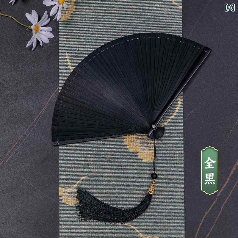 扇子　和風 チャイナ風全 竹 扇子 彫刻 風 レトロ 男女兼用 金銀 小型 ダンス