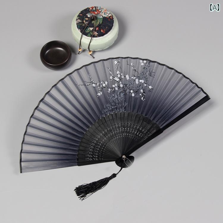 扇子　和風 杭 州 レトロ レディース ポータブル 夏 レトロ 小さい 扇子 チャイナ ファン チャイナ風 ..