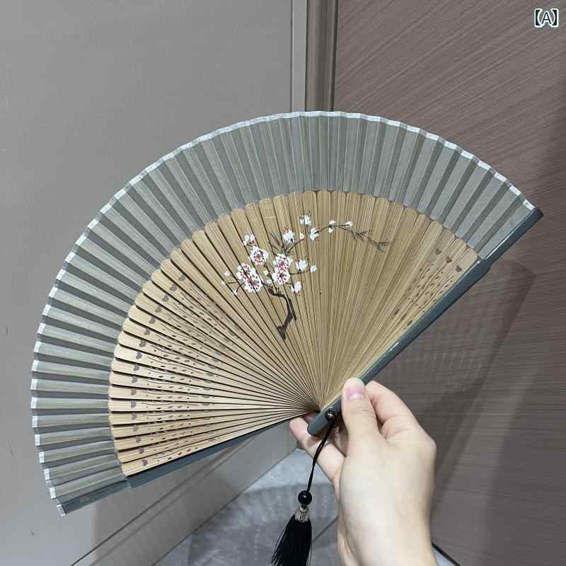 扇子　和風 レディース レトロ 手 描きの 扇子 携帯用の 夏の チャイナ ドレス 小さい チャイナ風 漢服..