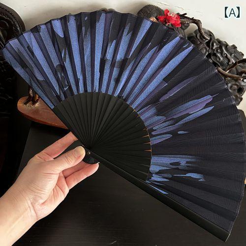 扇子　和風 日常 使用 レトロ 6インチ メンズ ファン レディース 布 扇子 夏 漢服 小さい 扇子は 色が ..