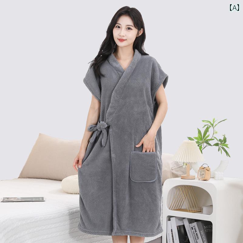 ガウン　パジャマ　バスローブ レディース 大きいサイズ バス タオルは 300ポンド以上の 太った バスロ..