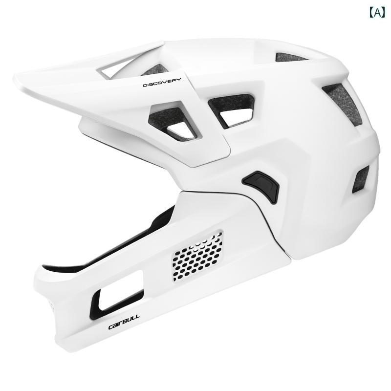 ヘルメット　サイクリング　自転車 Cairbull 取り外し 可能 あご オフ ロード マウンテンバイクダウンヒル フル ヘルメット 通気性 サイクリング 安全 大人
