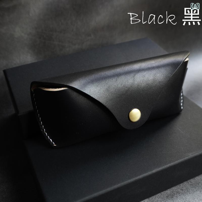 メガネ　ケース　サングラス オーダーメイド 耐 圧 革 サングラス ケース ヘッド レイヤー 牛革 落下 ..