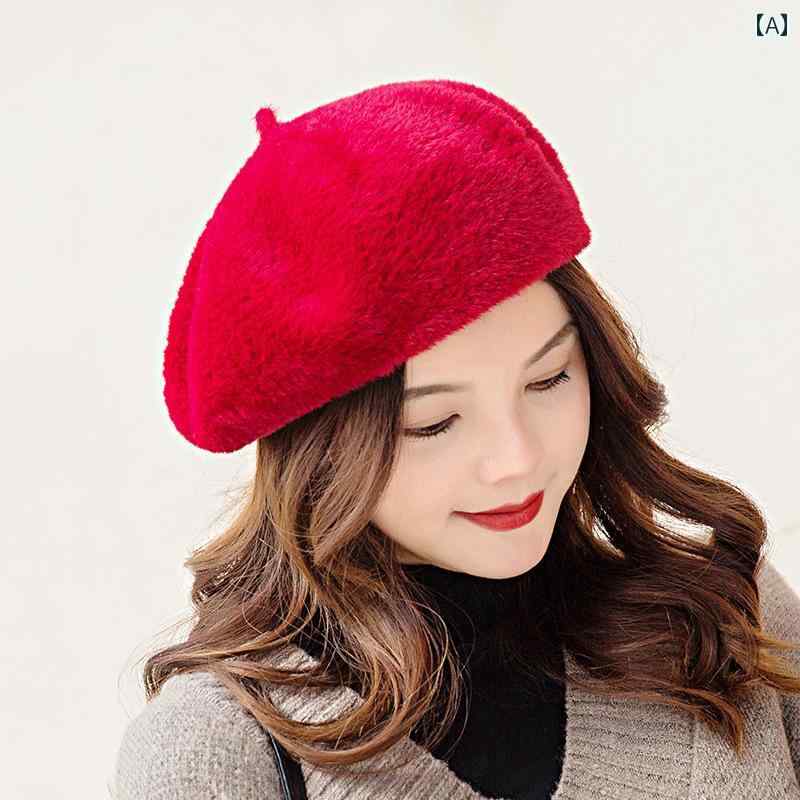 ベレー帽　レディース　かわいい 2025年 韓国 秋冬 レディースファッション ベレー 帽 ストリート カジ..