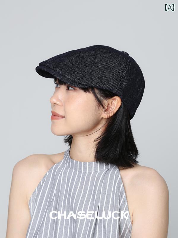 ベレー帽　レディース　かわいい カウボーイ ベレー 帽 レトロ プログレッシブ 帽子 レディース 秋冬 ..