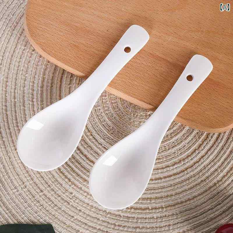 スプーン 食器 初回 注文 直接 ドロップ 青と 白の セラミック スプーン 家庭用 スープ 磁器 ホテル 商業 レストラン 学校