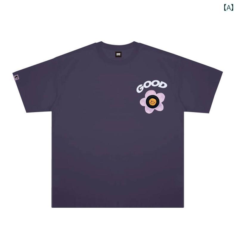 メンズ　Tシャツ　セットアップ Goodbite 表情 可動 感情 ディスプレイ 統合 チップ 夏 氷 ラウンドネ..