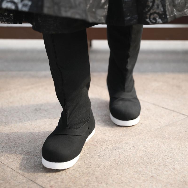 ハイカット シューズ メンズ 武 夷 郷の ぺたんこ 石鹸 ブーツ 明朝の 丸い つま先 漢服 男性用 レトロ 衣装 映画や テレビの 靴 ダンス 武術