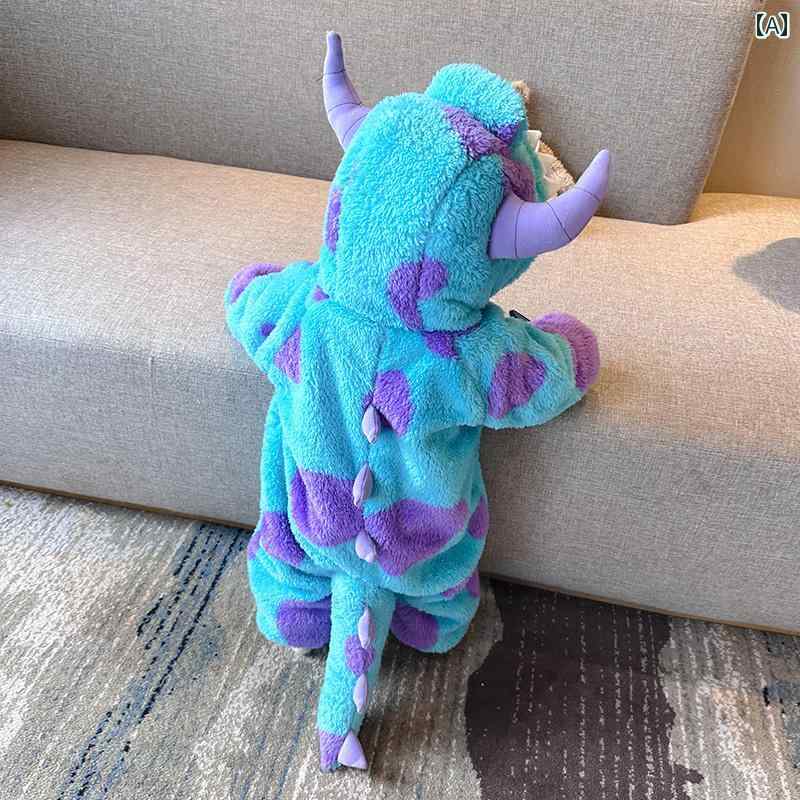 ベビー服　春秋 幼児 服 秋服 モンスター おもしろ 秋冬 アウトドア ウェア ベビー ジャンプスーツ 新生児 冬服 ハイハイ