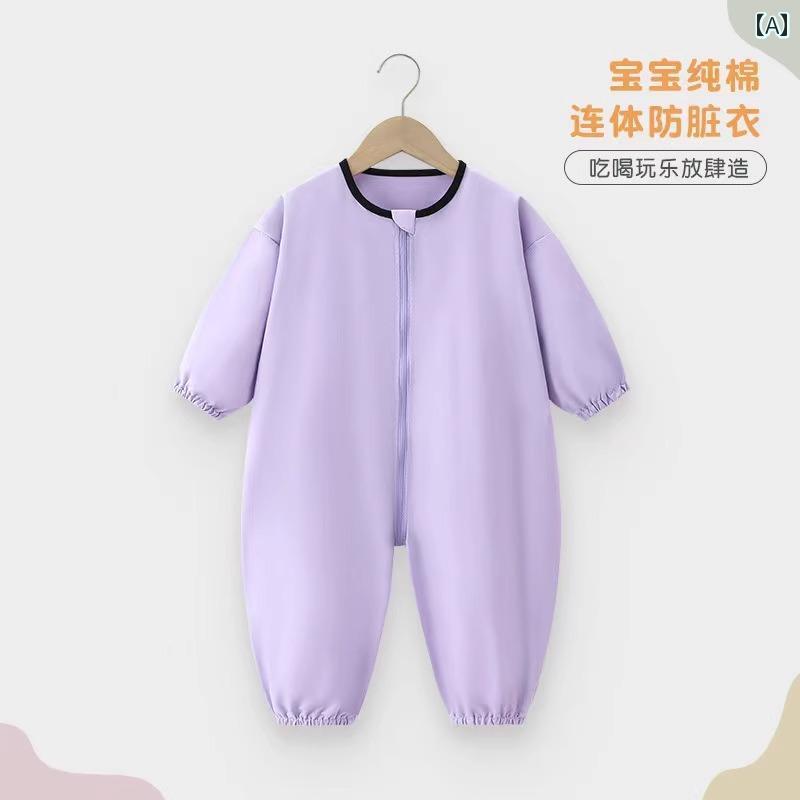 ベビー服　春秋 キャタピラー ハイク 服 ベビー モップ ワンピース 床 拭き 汚れ 防止 オーバー オール..