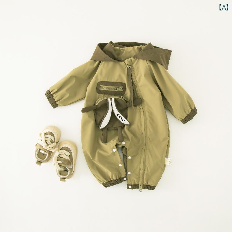 ベビー服 春秋 6月から 12月までの ベビー 秋 ジャケット スーツ かわいい 男の子 ジャンプスーツ 春秋 アウトドア ウェア 防風