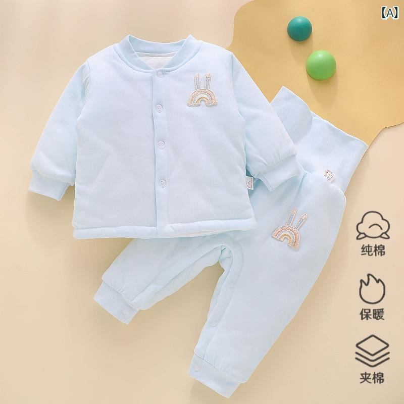 ベビー服 春秋 ベビー 服 秋冬 綿入り ジャケット 暖かい スーツ 男の子 赤ちゃん 幼児 冬 綿 厚手 スプリット 冬服