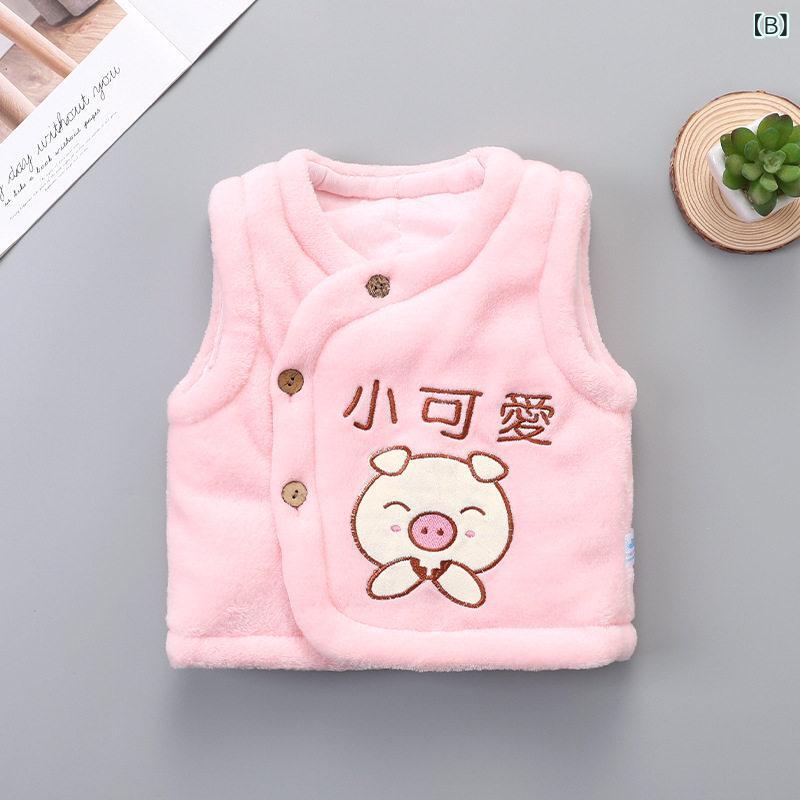 ベビー服　春秋 ベビー ベスト 秋冬 アウターウェア 厚手 裏起毛 子供用 新生児 コットンベスト 冬 暖かい スタイル — vista 2
