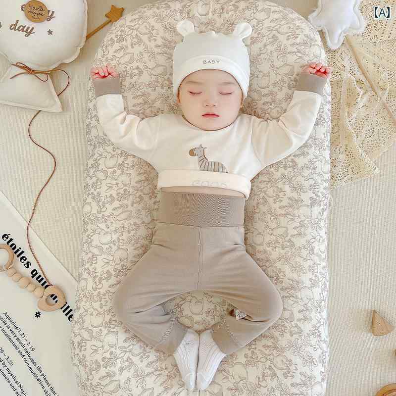 ベビー服　春秋 ベビー A型 綿 秋服 秋 パンツ スプリット スーツ ぴったり レイヤリング シャツ 秋冬 ..