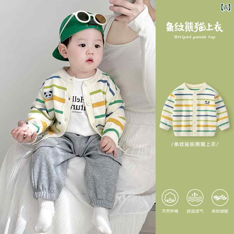 ベビー服 春秋 ベビー カーディガン 春の 男の子 セーター ニット コート 春 子供 赤ちゃん お出かけ 服 トップス