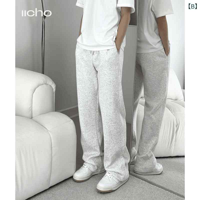 メンズ ズボン 厚手 Iicho Chou バギー マチェーテ スウェットパンツ メンズ 秋冬 裏起毛 パンツ ゆったり ドレープ ストレート スポーツ カジュアル