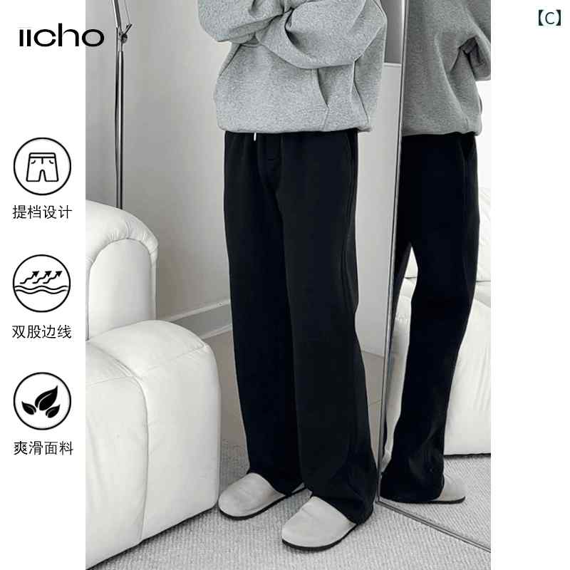 メンズ ズボン 厚手 Iicho Chou バギー マチェーテ スウェットパンツ メンズ 秋冬 裏起毛 パンツ ゆったり ドレープ ストレート スポーツ カジュアル