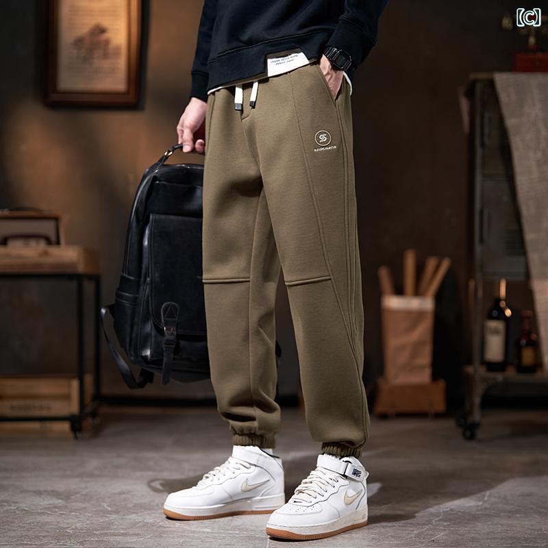 メンズ ズボン 厚手 な スウェットパンツ メンズ 秋冬 2024 ゆったり ヘビーウェイト スポーツ カジュアル ロング パンツ