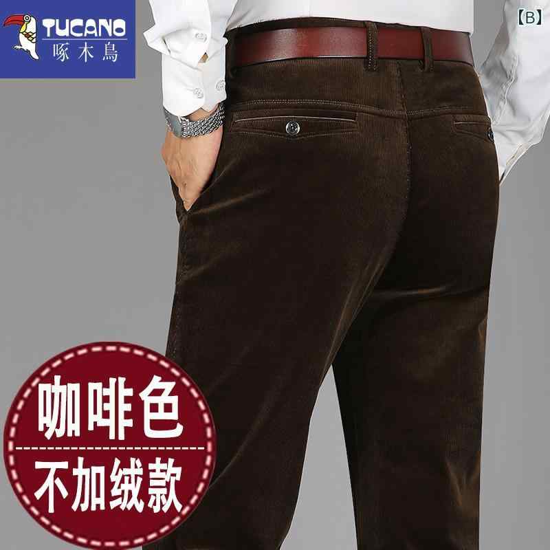 メンズ ズボン 厚手 ウッドペッカー コーデュロイ メンズパンツ ダッド パンツ 秋冬 スタイル 冬 裏起毛 厚手 メンズ ハイエンド カジュアル