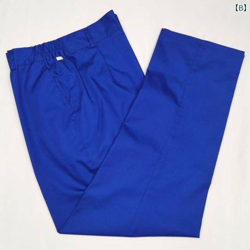 メンズ ズボン 厚手 帯電 防止 作業着 パンツ オール シーズン ポリエステル 綿 オーバー 耐摩耗 強化 自動車 修理 工場 ワークショップ 労働 保護