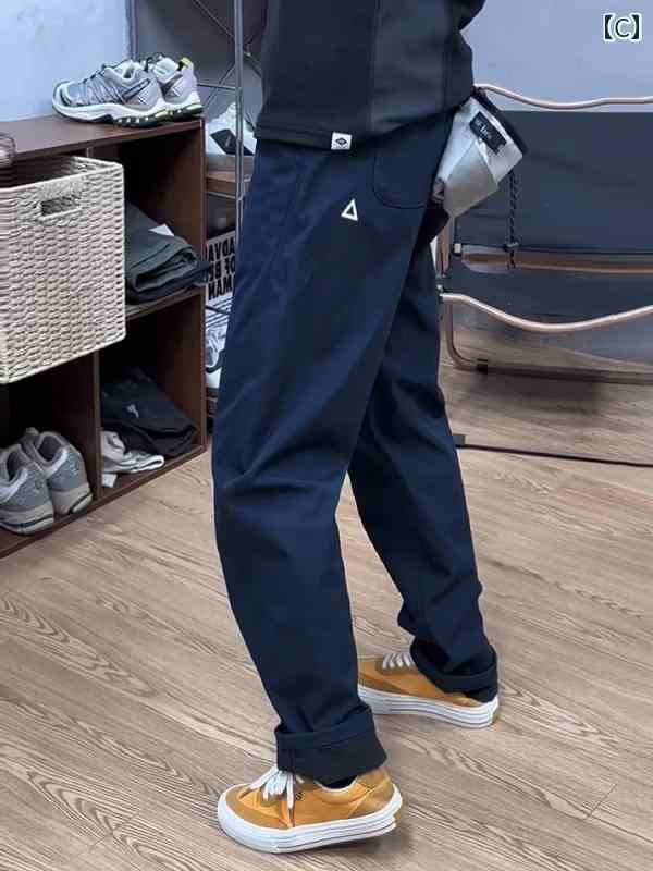 デニム メンズ ストレートジーンズ ジーパン ロングパンツ ゆったり カジュアル ブラック モードダル 春