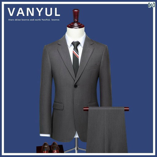 スーツ セットアップ ブルー Vanyulの 男性用 高級 スーツ スリムフィットの ビジネス 韓国 新郎 ベスト マン ウェディングドレス スーツ セットアップ ブルー Vanyulの 男性用 高級 スーツ スリムフィットの ビジネス 韓国 新郎 ベスト マン ウェディングドレス