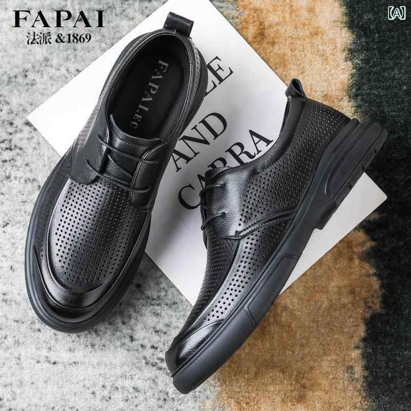 ビジネスシューズ　革靴　メンズ フランス製 レザーシューズ メンズ ビッグ ヘッド ソフト ソール フォ..