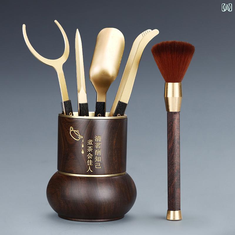 ティーセット　茶道具　茶器 真鍮 カンフー 茶器 アクセサリー セット ティーポット ペン ティーナイフ..