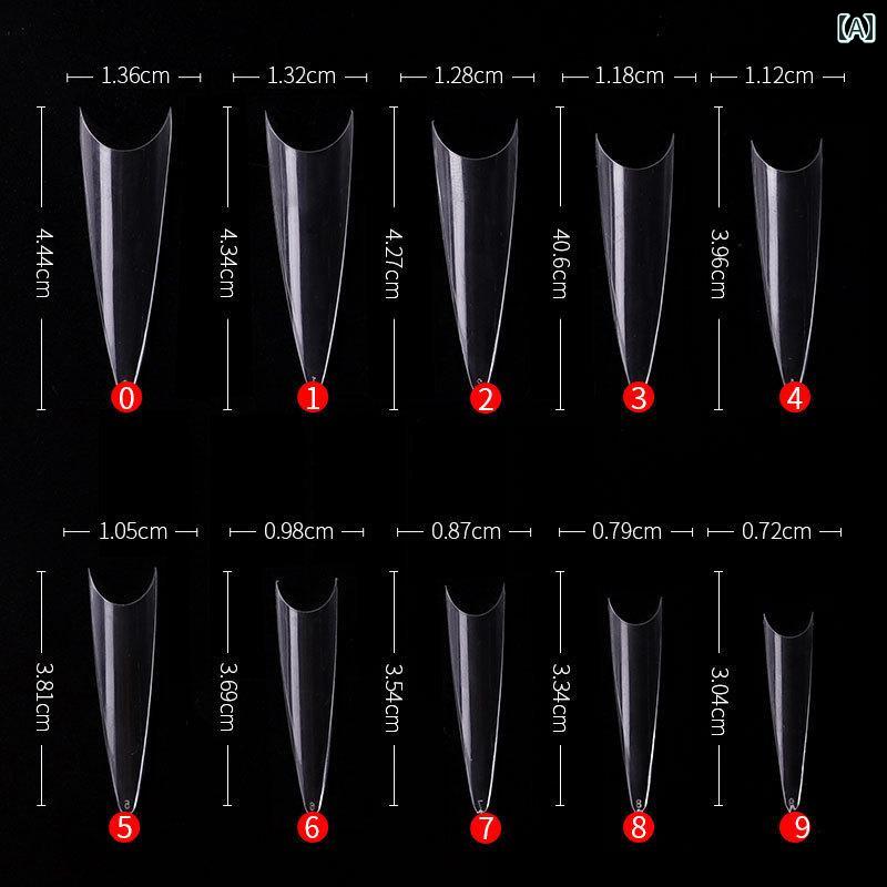 ネイルアート　かわいい ネイルアート ロング 尖った ネイル ピース フレンチ 透明 サロン ゴースト ダ..