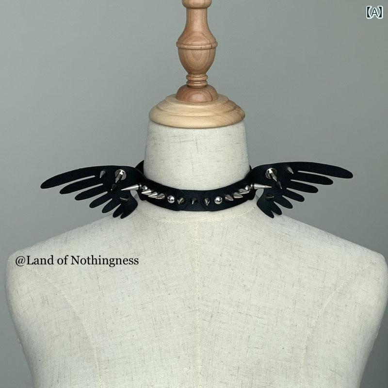 Y2K チョーカー　ネックレス　レディース 羽根 CHOKER 1