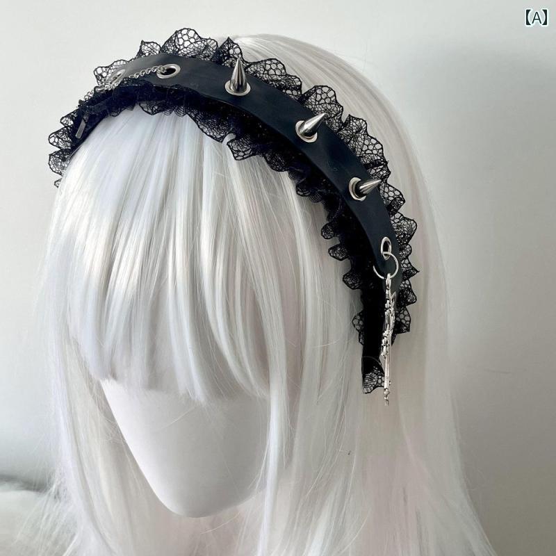 Y2K チョーカー　ネックレス　レディース パンク ダーク ゴシック クロス ヘッド バンド Yabi イン Y2K ホット ガール レザー バックル チェーン アクセサリー