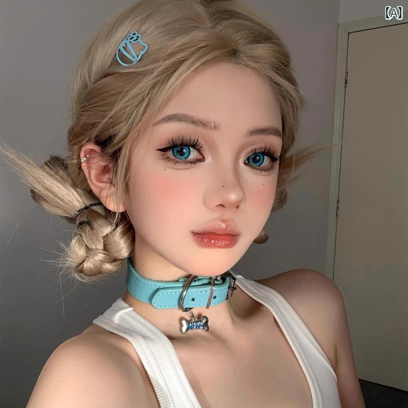 チョーカー　アクセサリー　レディース 甘くて かわいい 骨の ネックレス レディース 個性的な チョーカー サブカルチャー Y2K 鎖骨 チェーン カップル アクセサリー